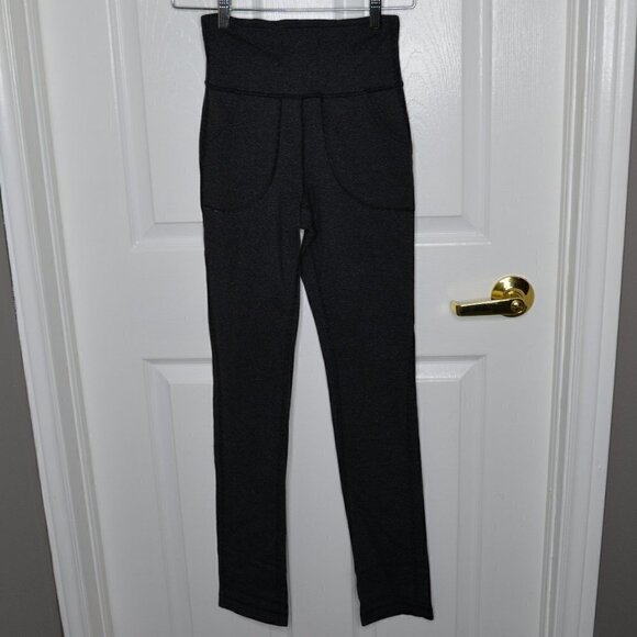 Lululemon Will Pant High Rise Black Deep Coal Slub Denim Sz 2 - Picture 2 of 7